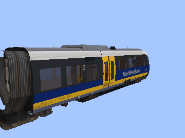 Variante 2.1 (643, NordWestBahn VT718 (B-Wagen), blau/gelb)